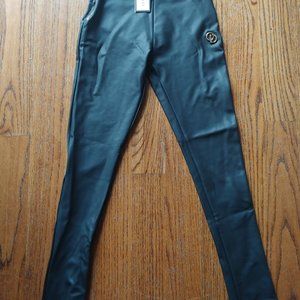 Faux leather skinny trousers
